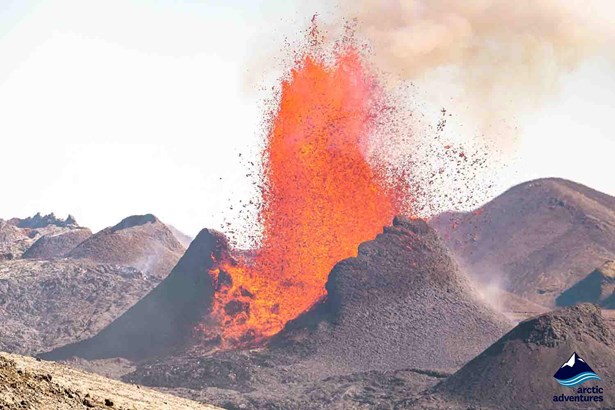 Fagradalsfjall volcano explosion in Iceland