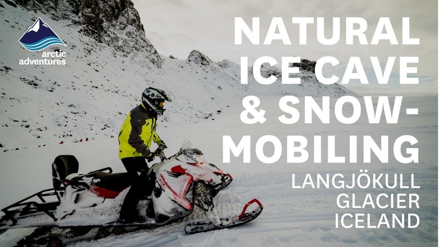 Snowmobiling across Langjökull glacier & visiting an natural Ice Cave