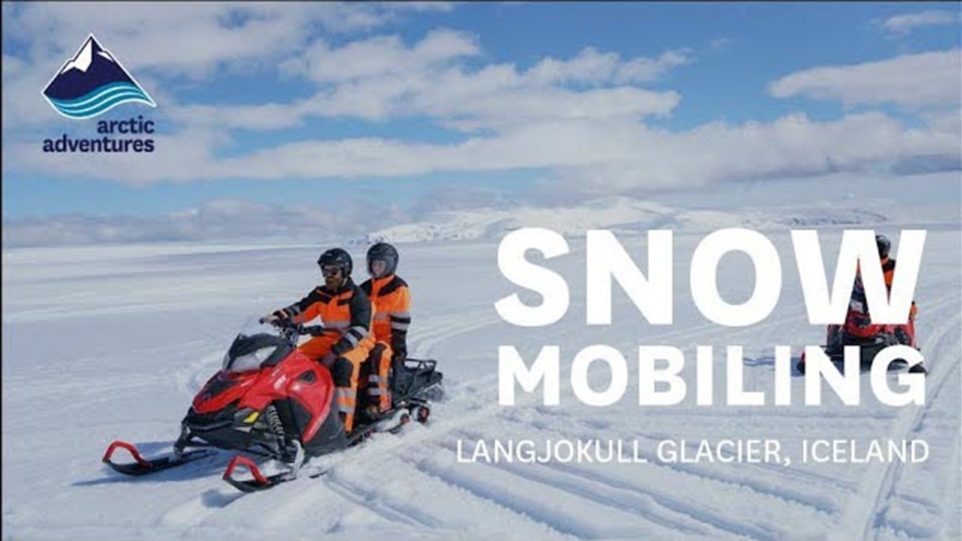 Snowmobiling on Langjökull, Iceland's second largest glacier