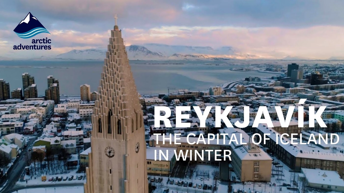 Reykjavík, the capital of Iceland in winter