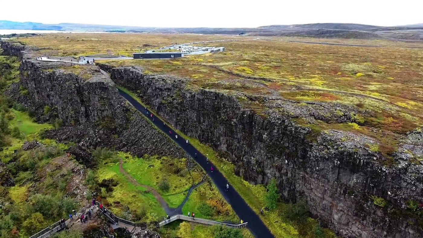Drone Over Thingvellir, Iceland