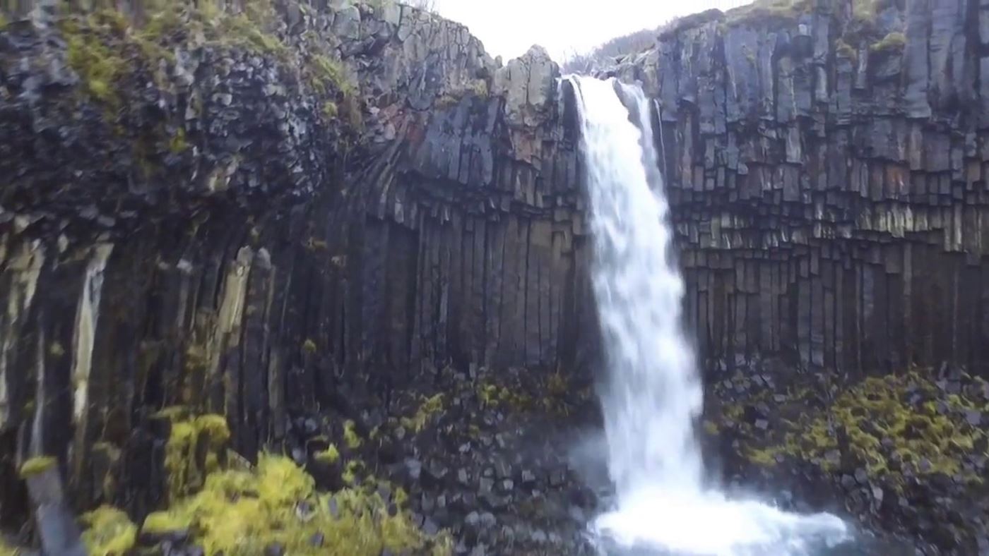 Svartifoss Waterfall - Iceland - Drone Footage