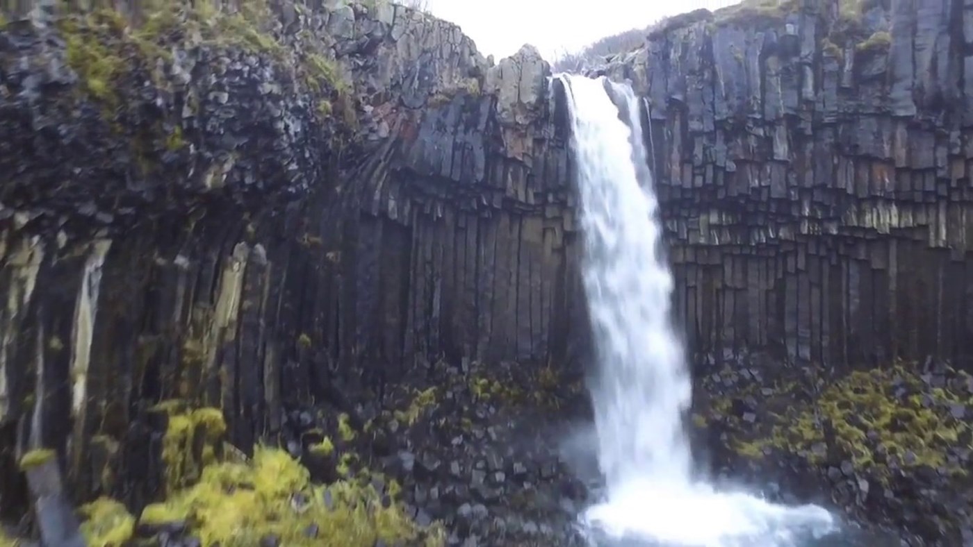 Svartifoss Waterfall - Iceland - Drone Footage