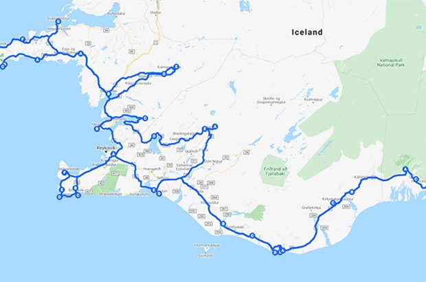 driving tour in iceland