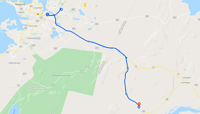 map of caving and ATV tours