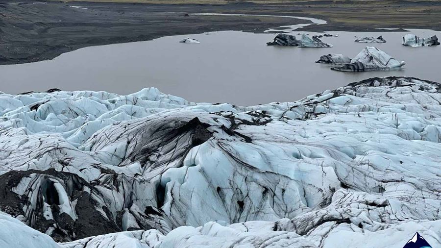 View from Solheimajokull glacier