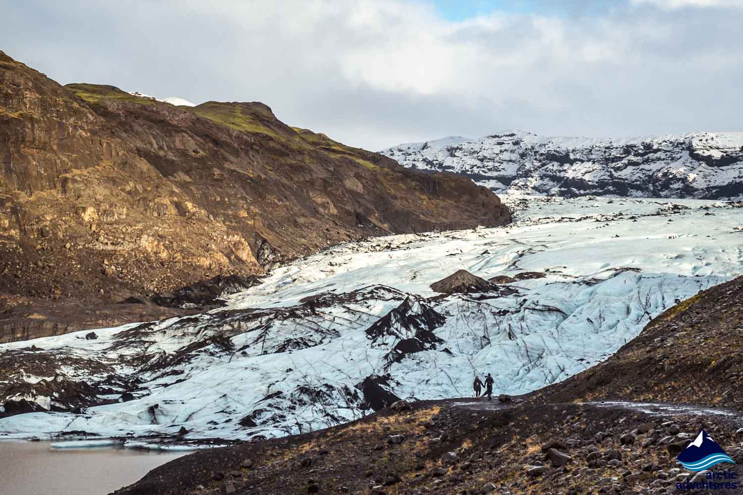 Solheimajokull glacier in the summer