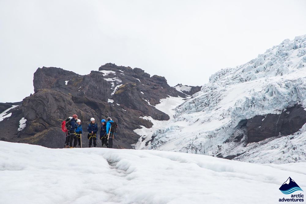 Small Group on Falljokull Glacier