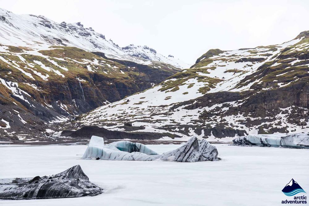 Frozen Glacier Lagoon