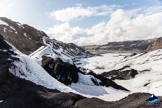 View from Solheimajokull  Glacier in Iceland