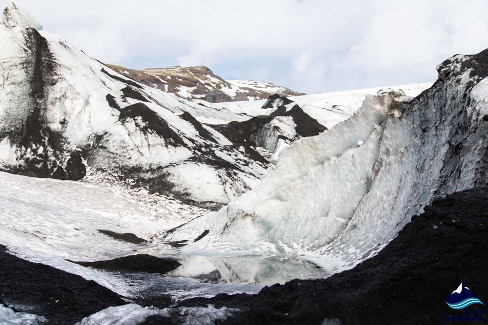 Crevasses at Solheimajokull Glacier