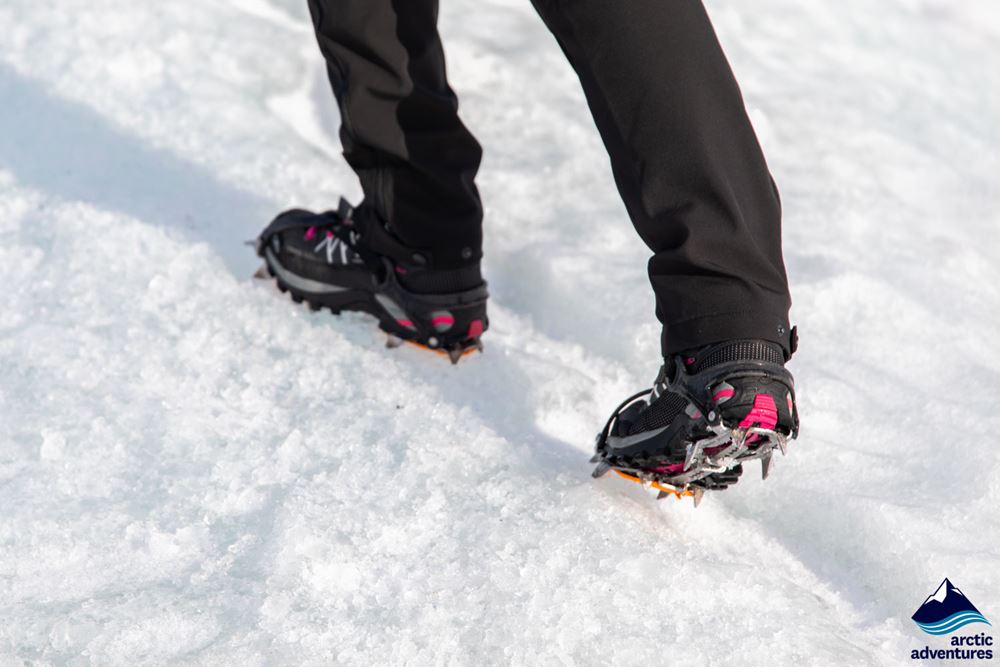 Walking with Crampons on Ice