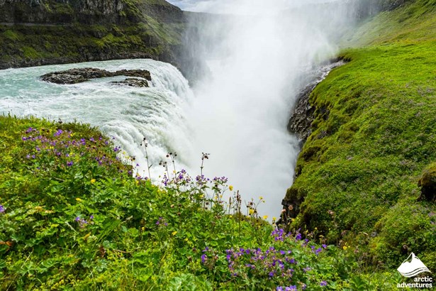 Gullfoss Waterfall at Golden Circle in Iceland