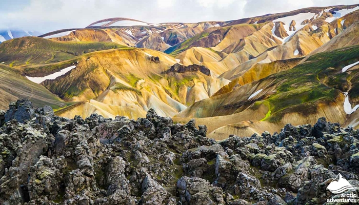 Colorful Landmannalaugar Mountains in Iceland