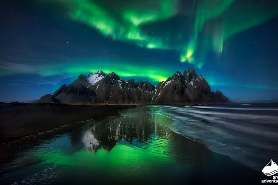 Northern Light in Stokksnes, Iceland