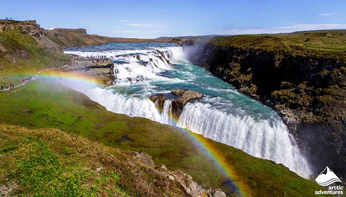 Gullfoss Waterfall on Summer in Iceland