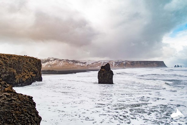 Kirkjufjara Black Sand Beach in Iceland