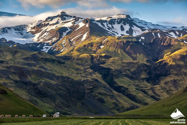 Giant Eyjafjallajokull Volcano in Iceland