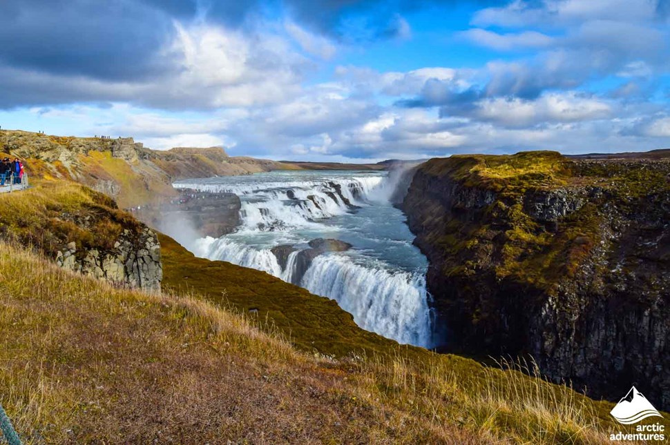Gullfoss Waterfall during Fall in Iceland