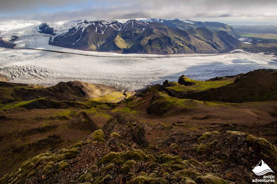 Panoramic View of Skaftafellsjokull Glacier