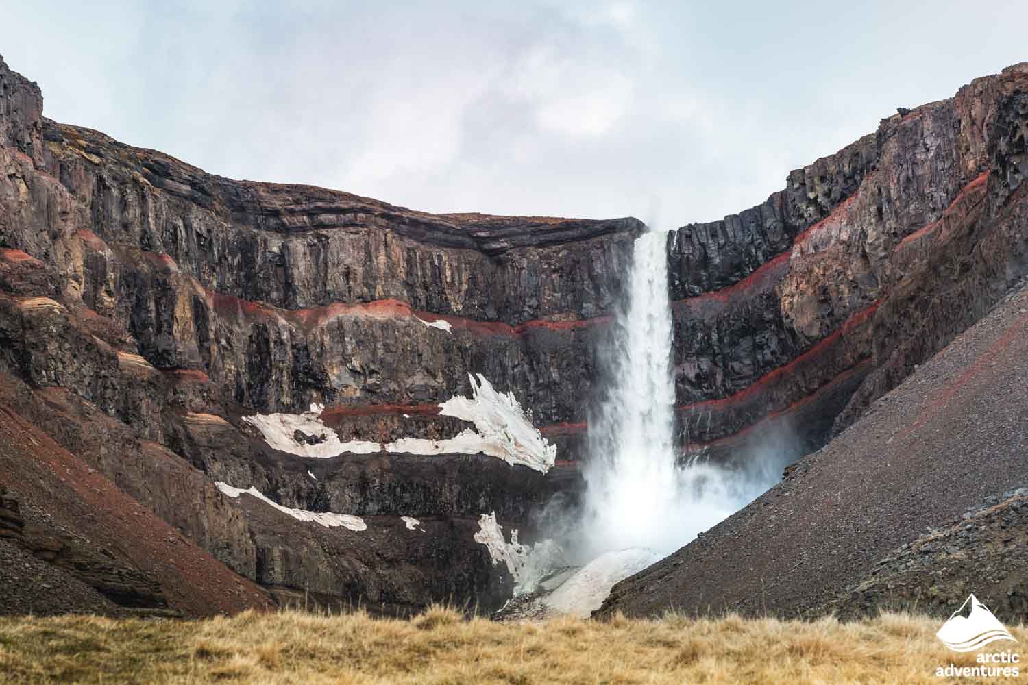 Hengifoss Waterfall in the East of Iceland