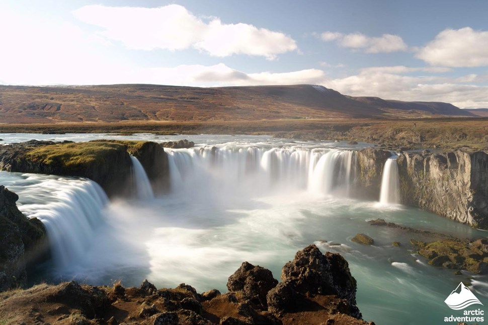 Giant Godafoss Waterfall in Iceland