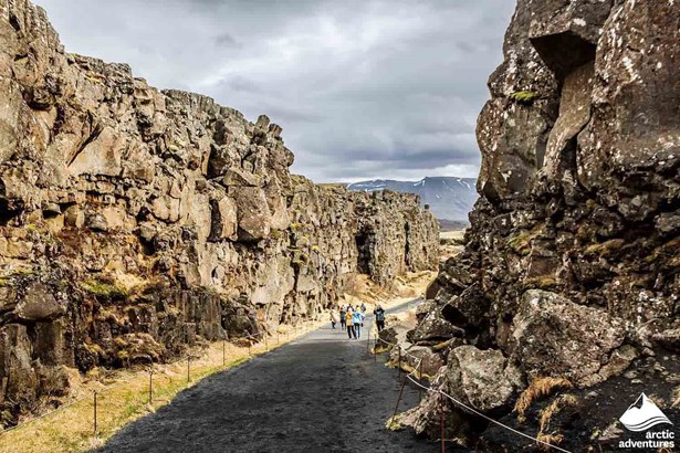 Path Between Two Tectonic Plates in Iceland