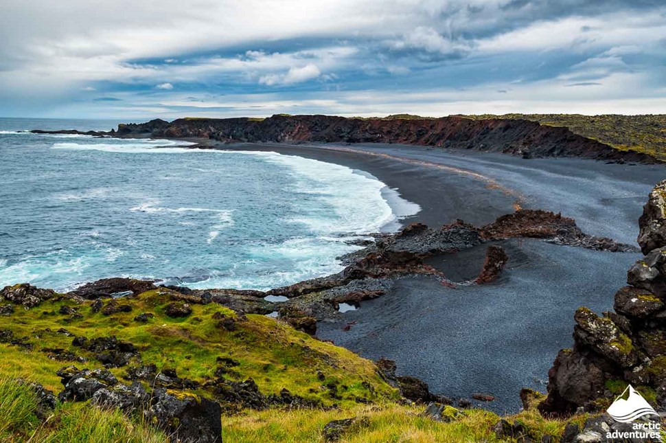 Djupalonssandur Black Sand Beach Panorama