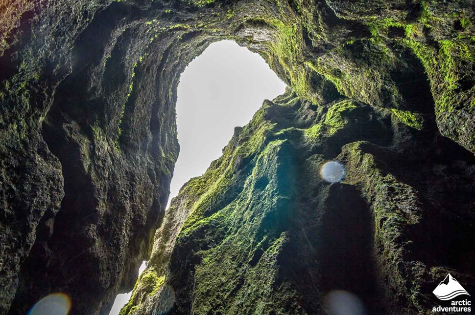 View from Inside of Raudfeldsgja Gorge