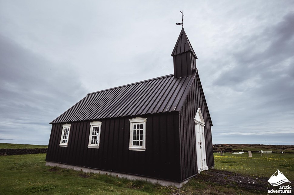 Budir Black Church Side View in Iceland