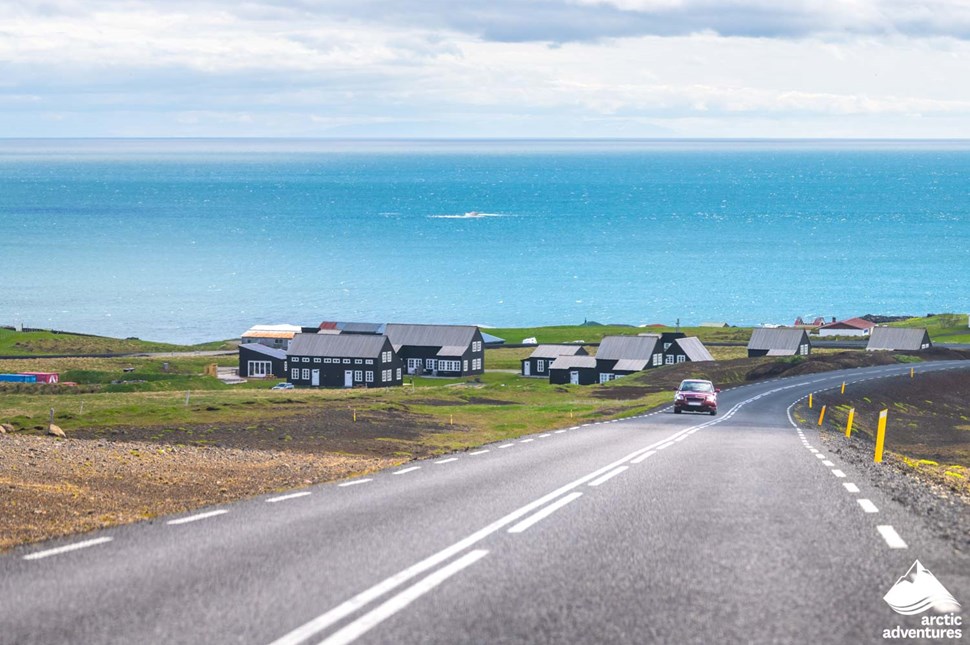 Road to the Ocean in Iceland