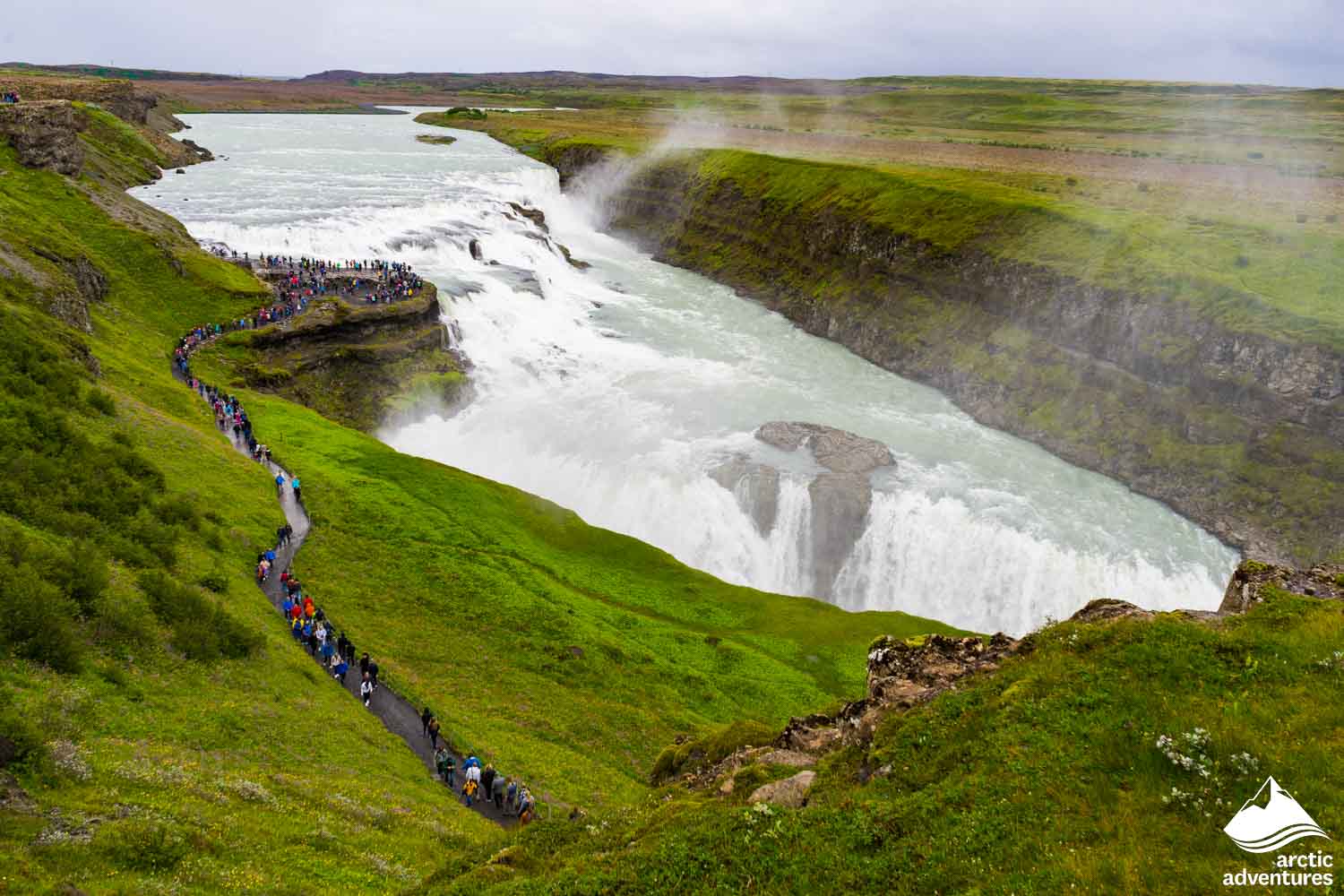 Giant Gullfoss Waterfall in Iceland