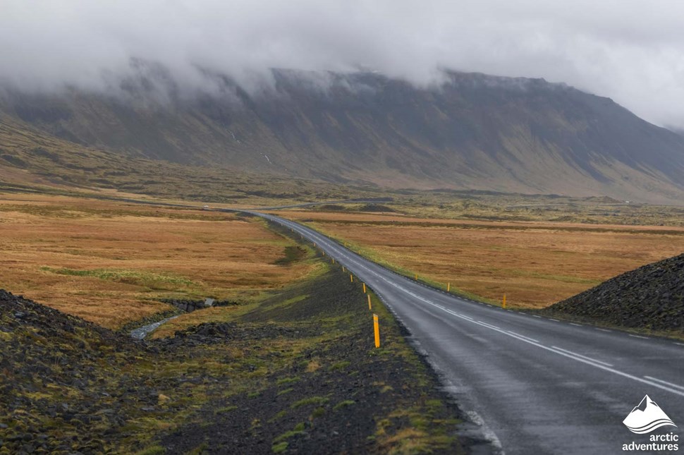 Road at Snaefellsjokull National Park in Iceland