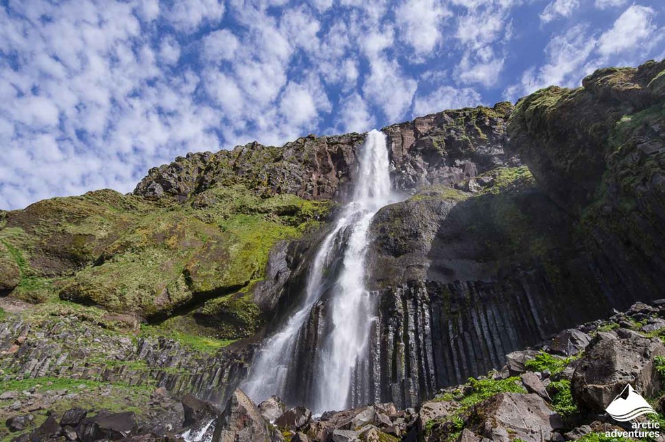 Bjarnarfoss Waterfall In Iceland