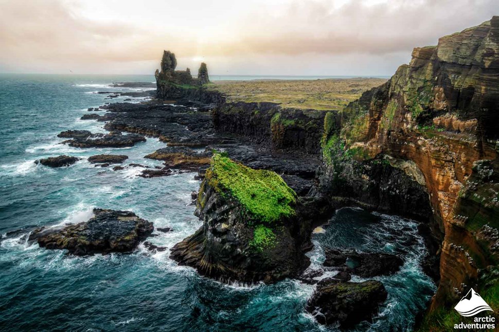 Seashore Cliffs in West Iceland
