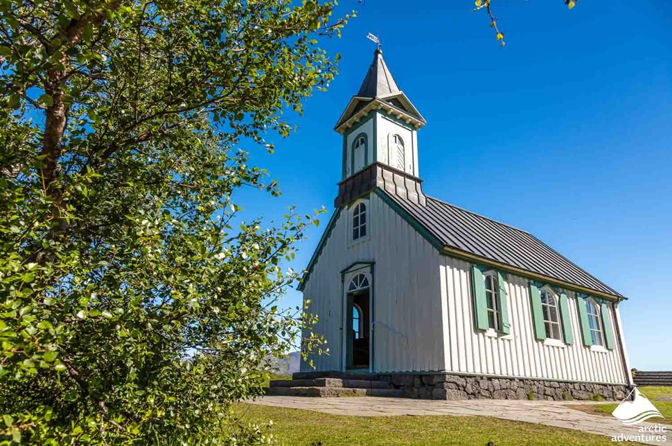 Thingvellir Church during Summer in Iceland