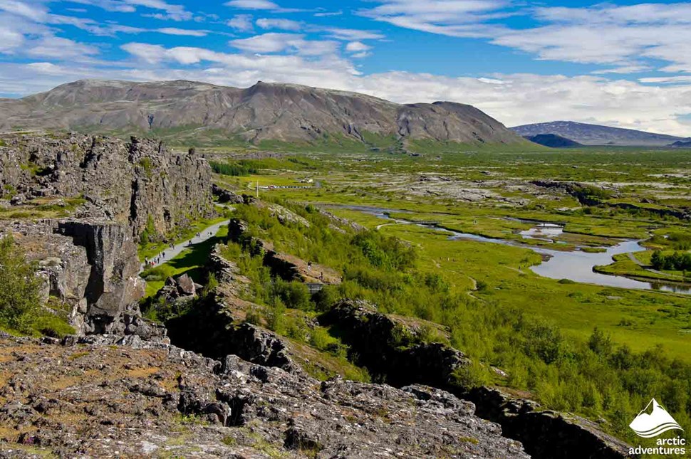 Gorge Between Two Tectonic Plates in Iceland