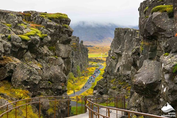 Tectonic Plates at Thingvellir National Park in Iceland