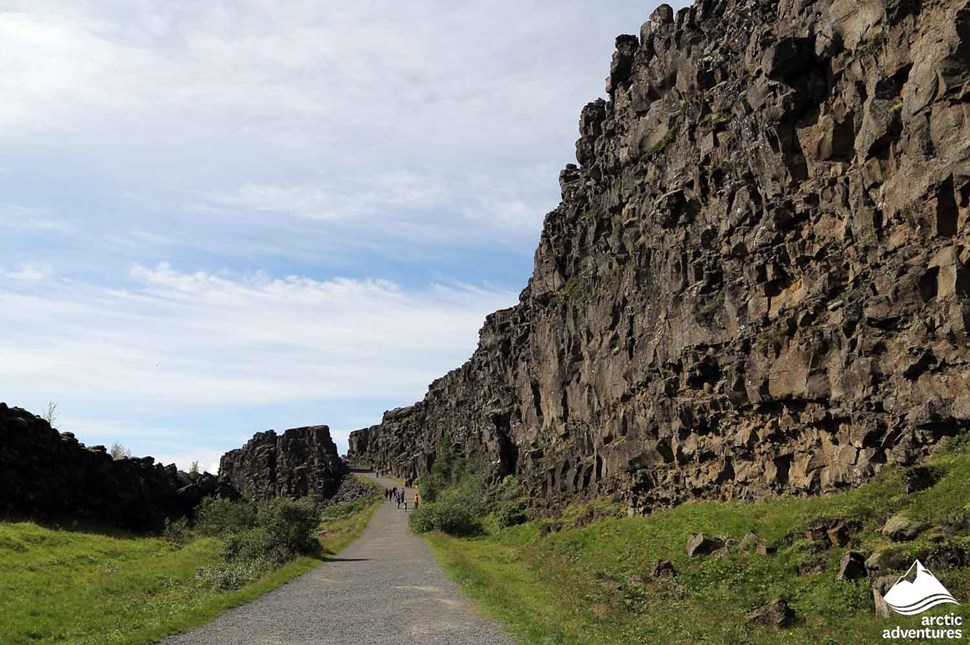 Logberg Rock Wall in Iceland