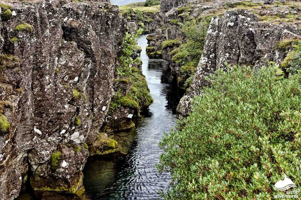 Fissure at Thingvellir National Park in Iceland