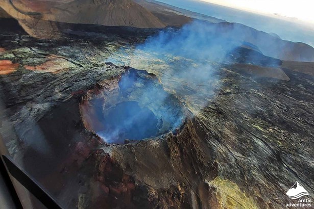 Aerial View of Fagradalsfjall Volcano