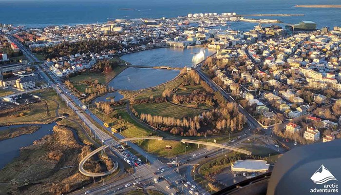 Panoramic View of Reykjavik from Above