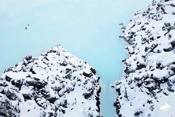 Blue Lagoon Aerial View in Winter