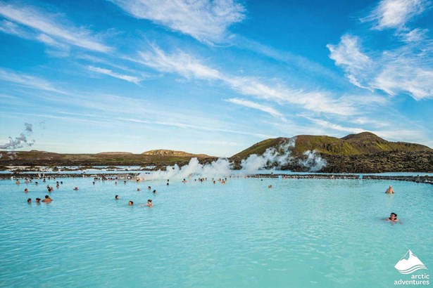 Crowded at Blue Lagoon in Summer