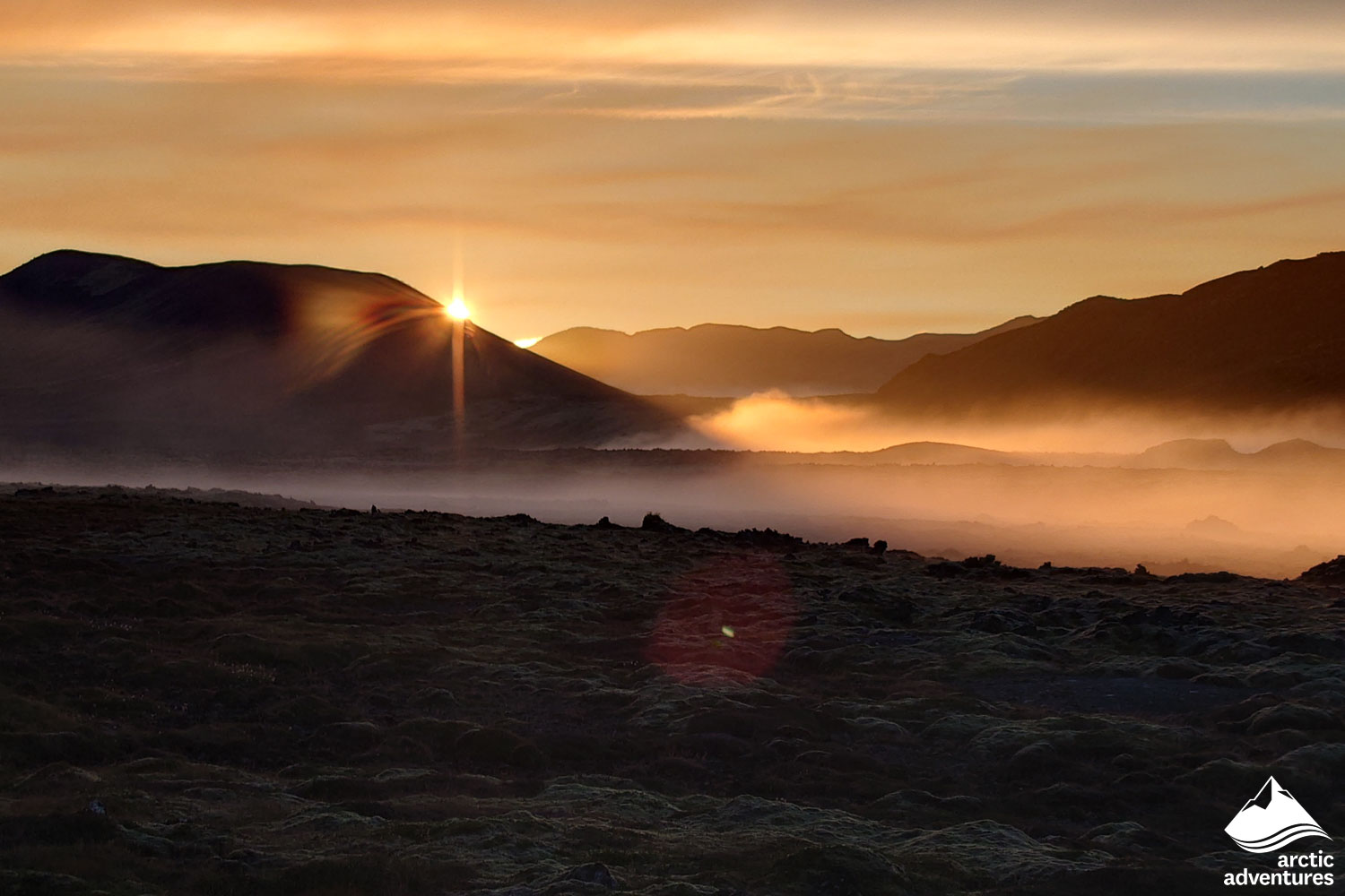 Meradalir Valley at Sunset