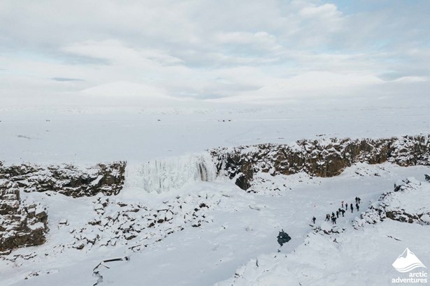 Snowy Thingvellir National Park in Iceland