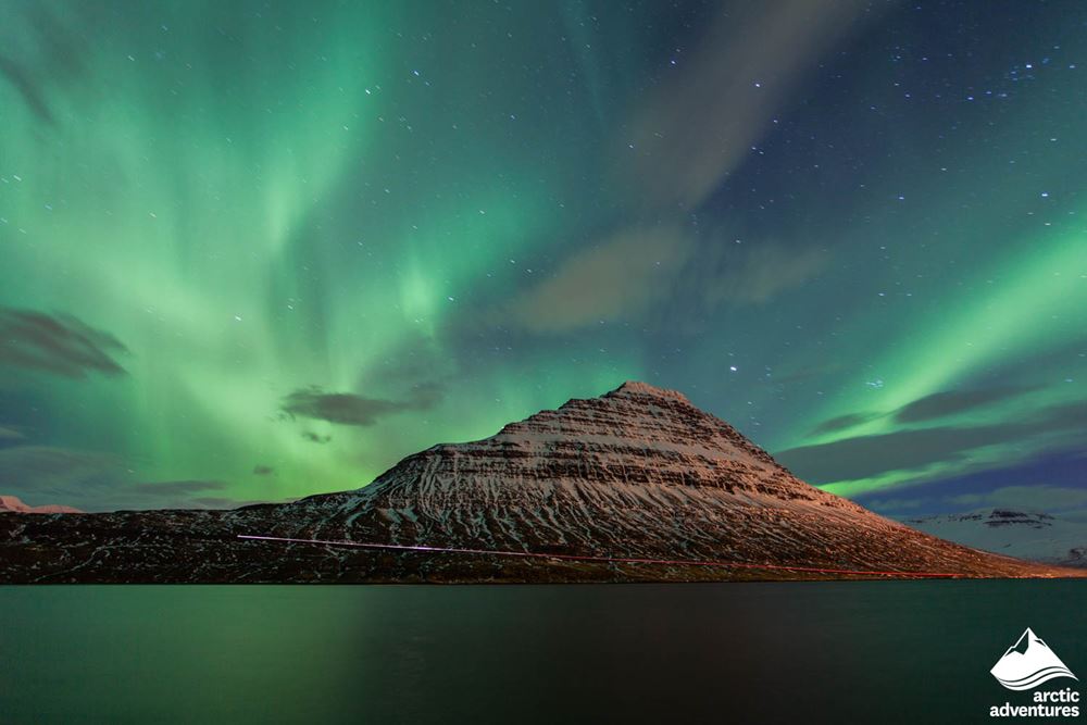 Mountain and Northern Lights