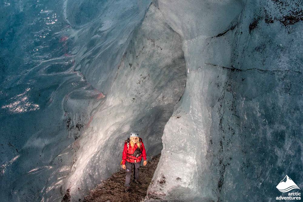 Woman At Ice Cave