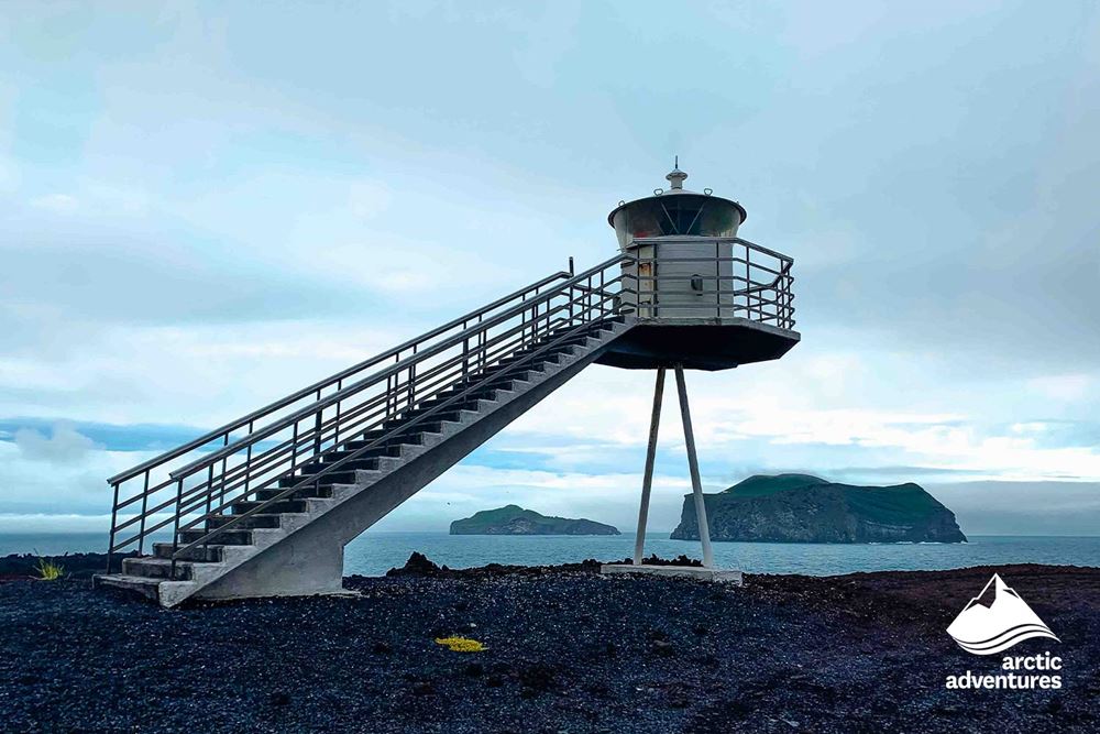 Lighthouse in Vestmannaeyjar Island