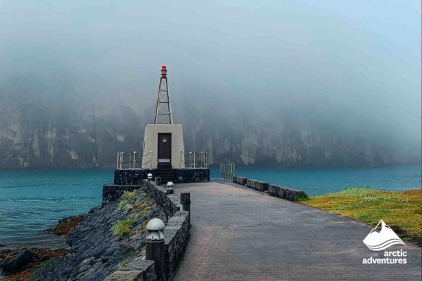 Small Lighthouse in Vestmannaeyjar Island